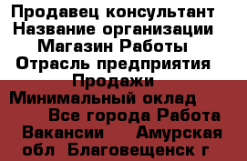 Продавец-консультант › Название организации ­ Магазин Работы › Отрасль предприятия ­ Продажи › Минимальный оклад ­ 27 000 - Все города Работа » Вакансии   . Амурская обл.,Благовещенск г.